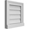 Ekena Millwork Vertical Surface Mount PVC Gable Vent w/ 2"W x 2"H , Brickmould Sill Frame, 14"W x 14"H GVPVE14X1403SN - alternate 3